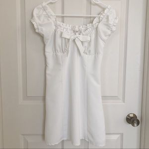 LA Hearts Bustier Tie Front Dress White PacSun